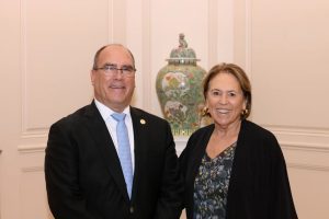 Supervisor Curt Hagman poses with Fran Inman, SCLC Co-Chair, Senior Vice President, Majestic Realty