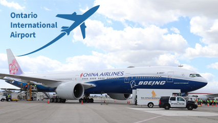 Chinal Airlines airplane at Ontario International Airport