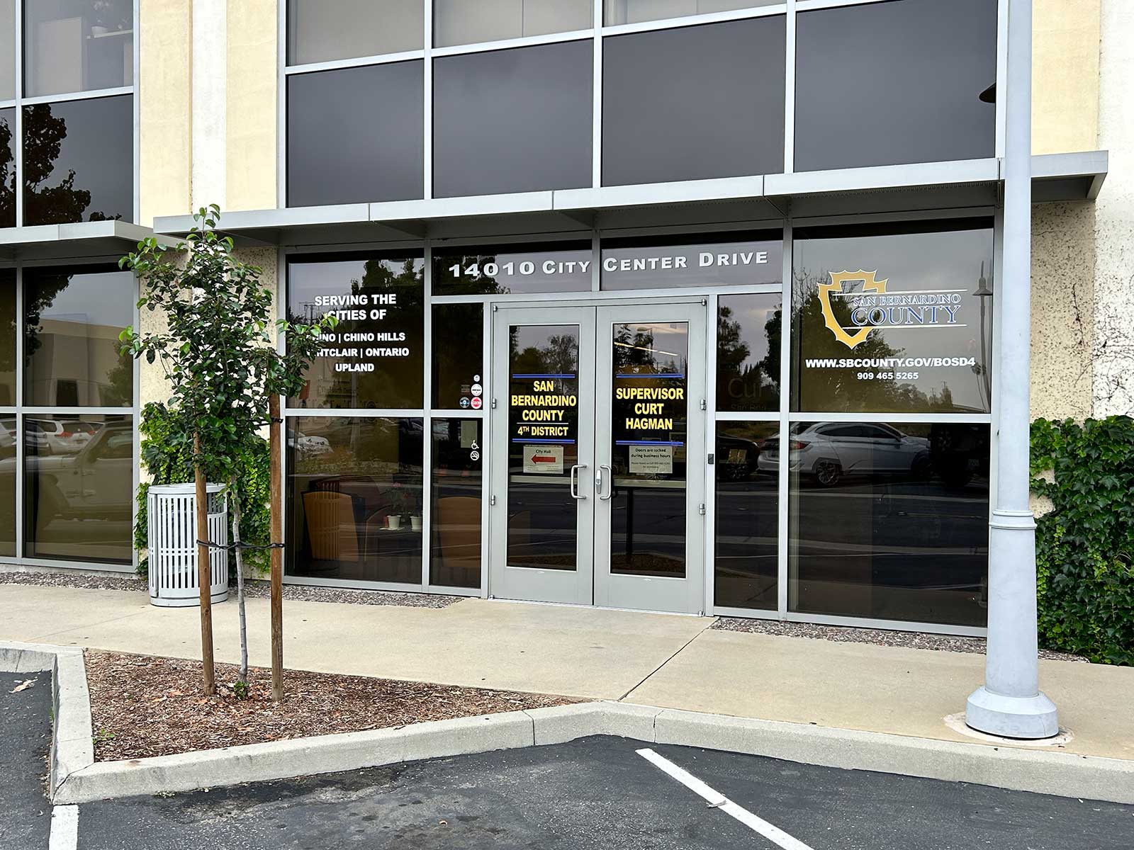 Front doors of the district office