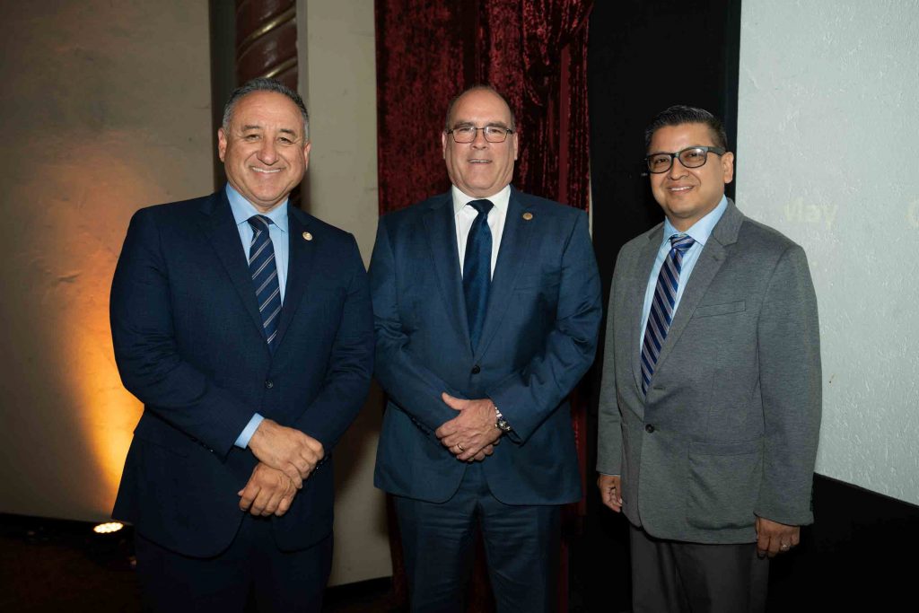 Supervisor Joe Baca Jr., Supervisor Curt Hagman, and Supervisor Jesse Armendarez during the 2024 Public Service Recognition Awards ceremony.