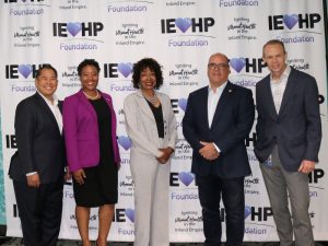 Gerard V Tamparong IEHP Foundation Board Member Andrea Campbell, Manager, Eligibility & Outreach, IEHP Karen Scott, IEHP Foundation Board Chair Greg Bradbard, IEHP Foundation CEO