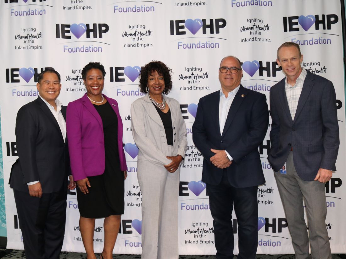 Gerard V Tamparong IEHP Foundation Board Member Andrea Campbell, Manager, Eligibility & Outreach, IEHP Karen Scott, IEHP Foundation Board Chair Greg Bradbard, IEHP Foundation CEO